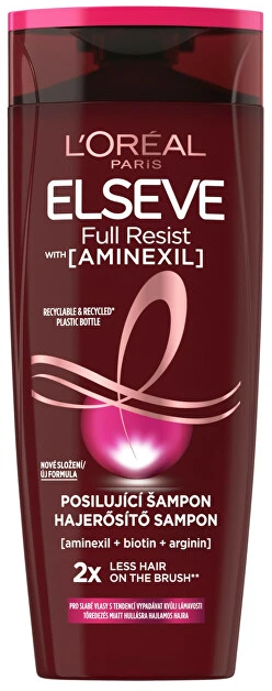L'Oréal Paris Elseve Full Resist Aminexil Strengthening Šampūnas Šampūnas moterims, 400 ml