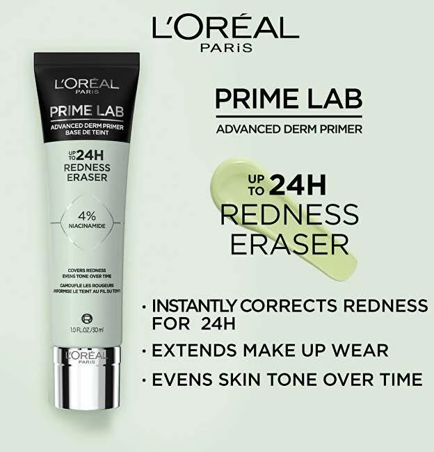 L'Oréal Paris Prime Lab 24H Redness Eraser Makeup Primer