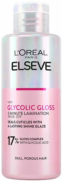 L'Oréal Paris Elseve Glycolic Gloss 5 min., glotninamoji ir atkuriamoji plaukų kaukė, 200 ml.