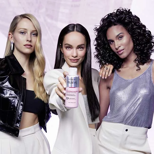 L'Oréal Paris Elseve Glycolic Gloss 5 min., glotninamoji ir atkuriamoji plaukų kaukė, 200 ml. aprašymas - Prekės nuotrauka