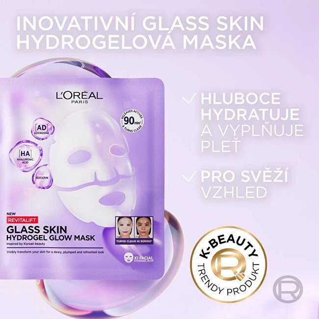L'Oreal Paris - Revitalift Filler stiklinė veido kaukė 1 vnt.