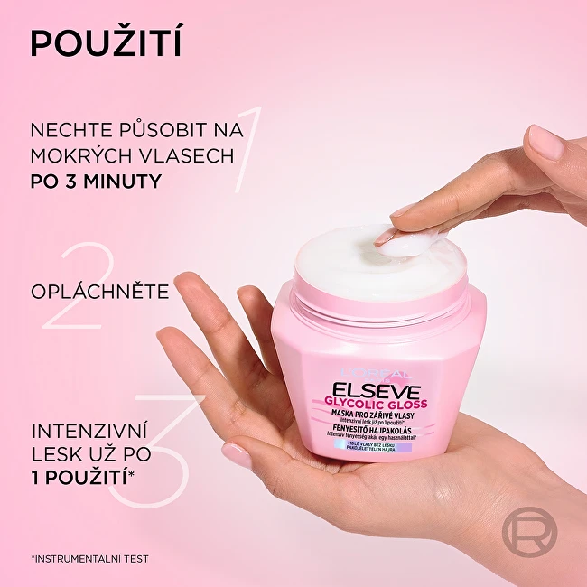 L'Oreal Kaukė žvilgantiems plaukams Glikolio blizgesio kaukė 300 ml