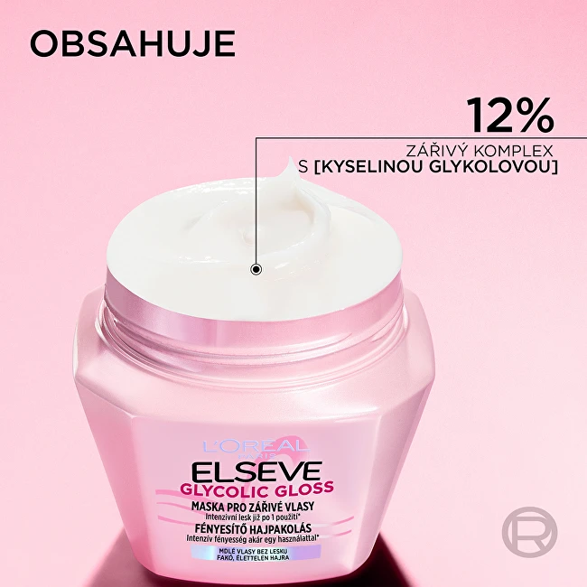 L'Oreal Kaukė žvilgantiems plaukams Glikolio blizgesio kaukė 300 ml