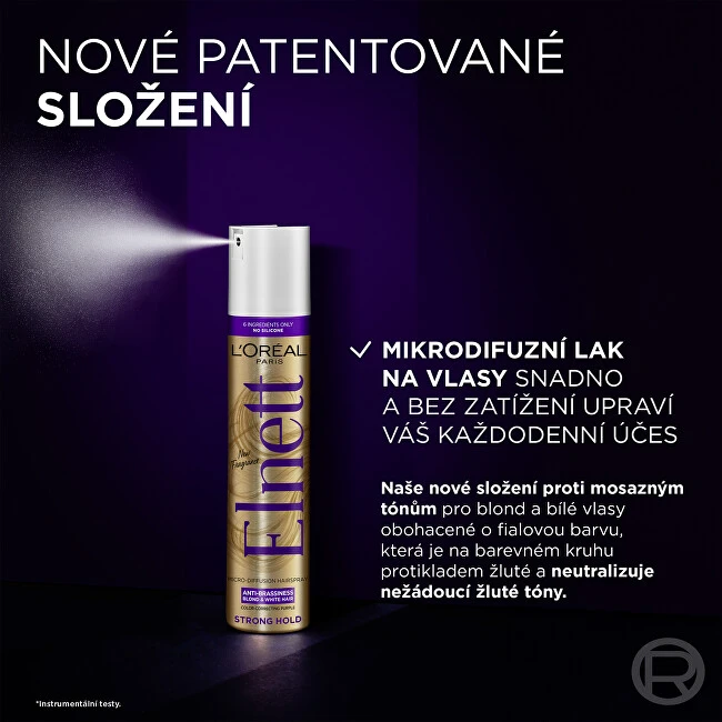 L'Oréal Paris Elnett Micro-Diffusion Hairspray Anti-Brassiness Plaukų lakas