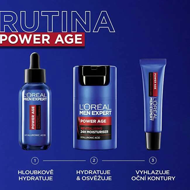 L'Oréal Paris Men Expert Power Age Hyaluronic Multi-Action serumas odos serumas vyrams, 30 ml