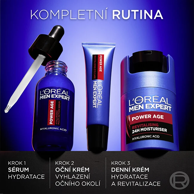 L'Oréal Paris Men Expert Power Age įkraunantis naktinis gelis veido gelis