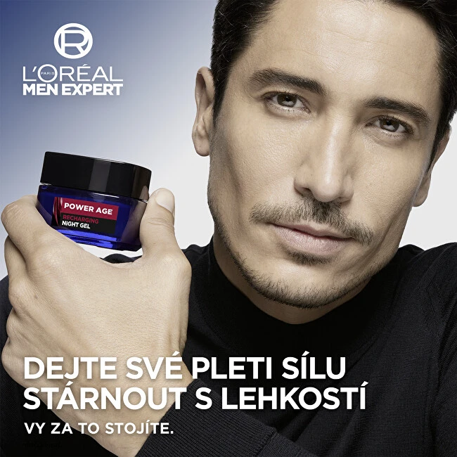 L'Oréal Paris Men Expert Power Age įkraunantis naktinis gelis veido gelis