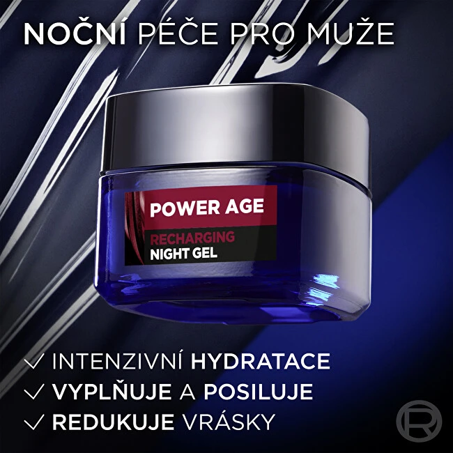 L'Oréal Paris Men Expert Power Age įkraunantis naktinis gelis veido gelis