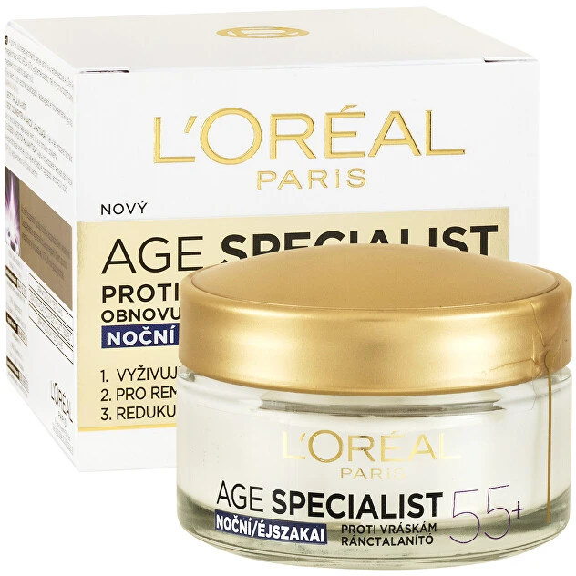 L'Oreal D/E AGE SPECIALIST 55+ naktinis veido kremas 50ml 