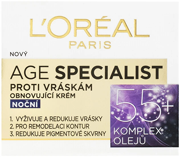 L'Oreal D/E AGE SPECIALIST 55+ naktinis veido kremas 50ml 
