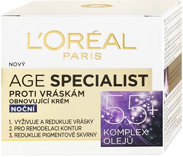 L'Oreal D/E AGE SPECIALIST 55+ naktinis veido kremas 50ml 
