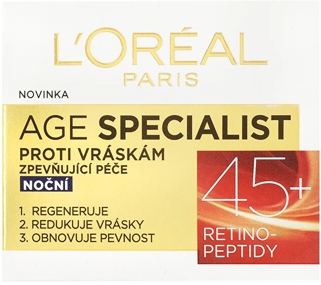 L'Oréal Paris Age Specialist 45+ Night Skin Kreminis moterims, 50 ml