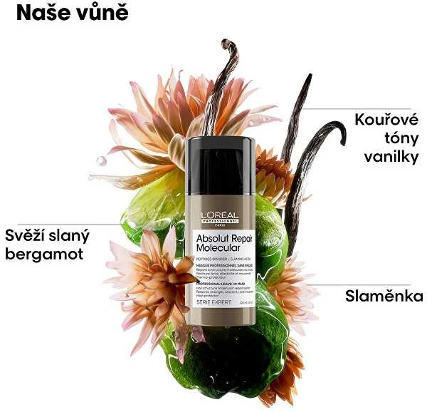 Nenuplaunama kaukė labai pažeistiems plaukams L'oreal Professionnel Absolut Repair Molecular Leave-in Mask 100ml