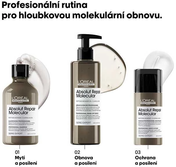 Nenuplaunama kaukė labai pažeistiems plaukams L'oreal Professionnel Absolut Repair Molecular Leave-in Mask 100ml