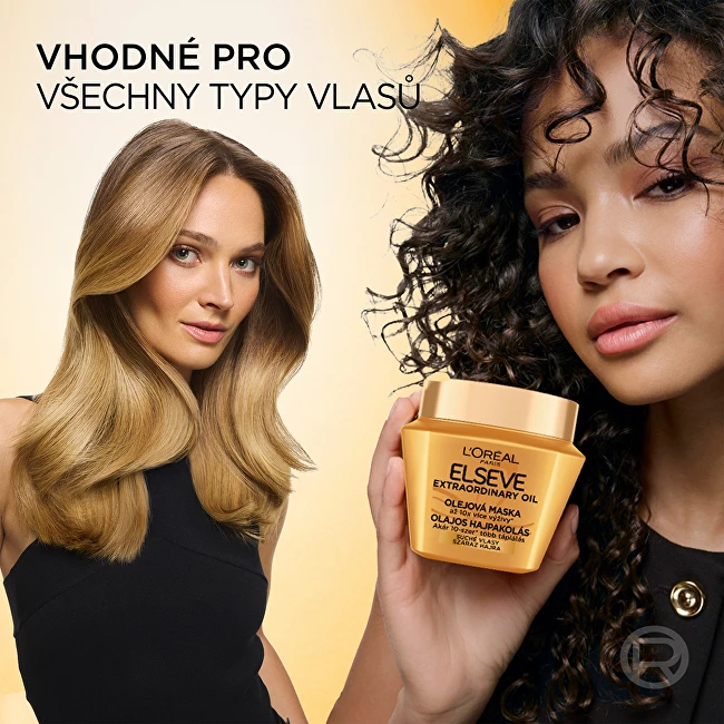 L`Oréal Paris Elseve Extraordinary Oil aliejinė kaukė sausiems plaukams, 300 ml