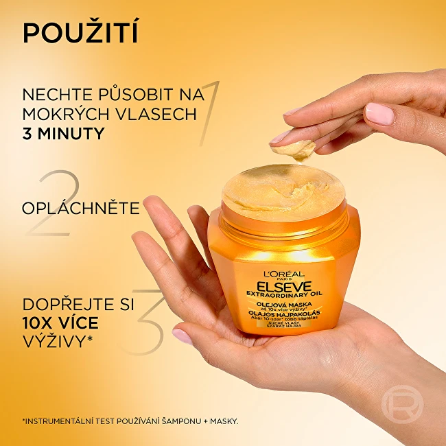 L`Oréal Paris Elseve Extraordinary Oil aliejinė kaukė sausiems plaukams, 300 ml