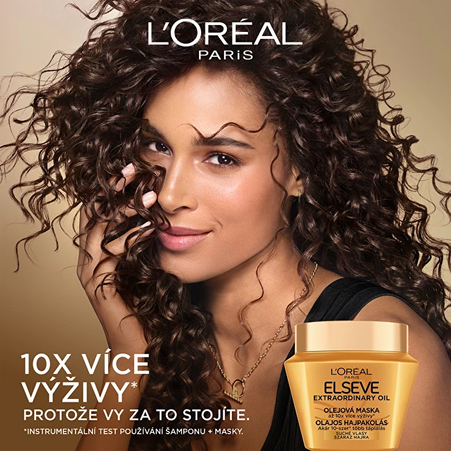 L`Oréal Paris Elseve Extraordinary Oil aliejinė kaukė sausiems plaukams, 300 ml