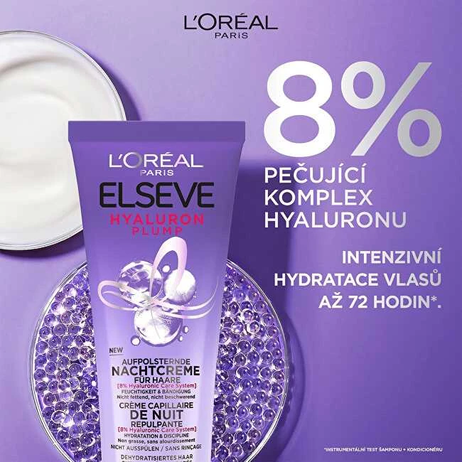 L'Oréal Paris Elseve Hyaluron Plump naktinė kreminis plaukų kaukė
