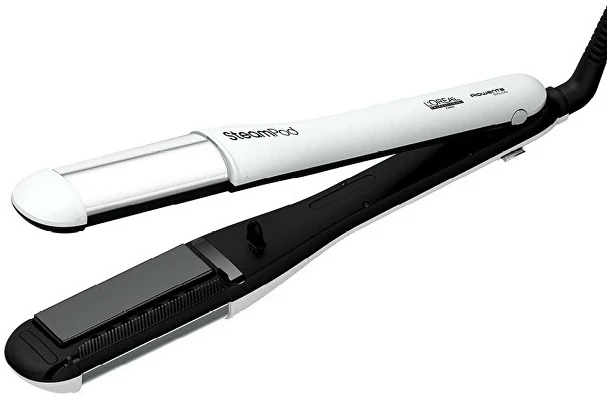 „L'Oreal Professionnel SteamPod“ elektrinis mini garinis plaukų tiesintuvas, juodas/baltas