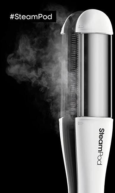 „L'Oreal Professionnel SteamPod“ elektrinis mini garinis plaukų tiesintuvas, juodas/baltas