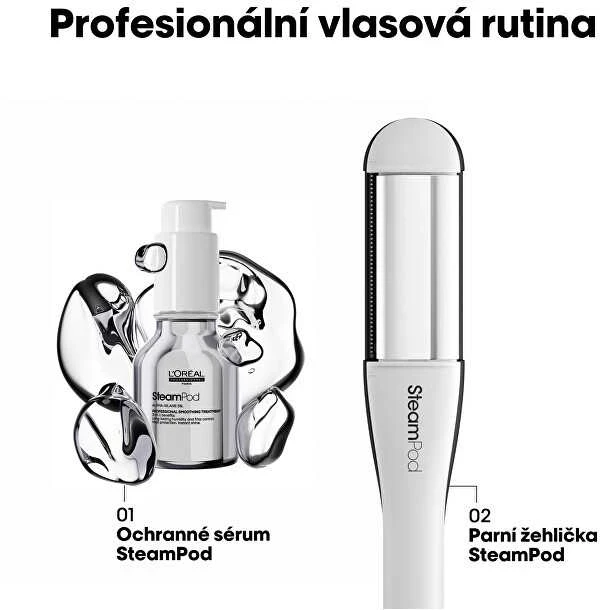 „L'Oreal Professionnel SteamPod“ elektrinis mini garinis plaukų tiesintuvas, juodas/baltas
