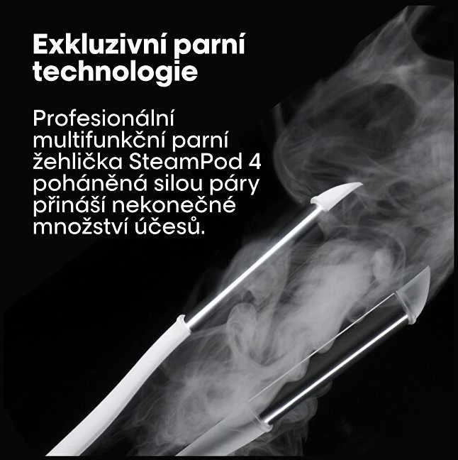 „L'Oreal Professionnel SteamPod“ elektrinis mini garinis plaukų tiesintuvas, juodas/baltas