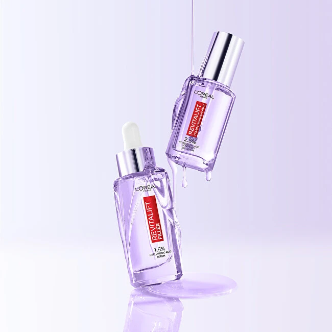 L'Oréal Paris Revitalift Filler HA Skin Serum rinkinys moterims (Facial Serum Revitalift Filler HA 1,5% 30 ml + Eye Serum Revitalift Filler HA 2,5% 20 ml)