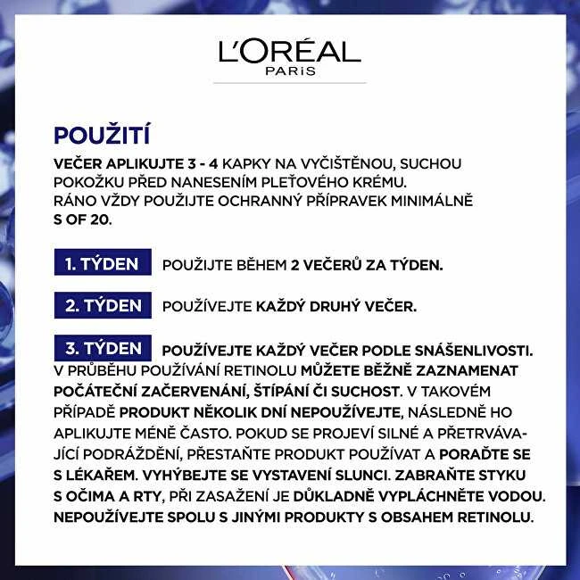 L'Oréal Paris Revitalift lazerinis Pure Retinol Night Serum Skin Serum moterims, 30 ml