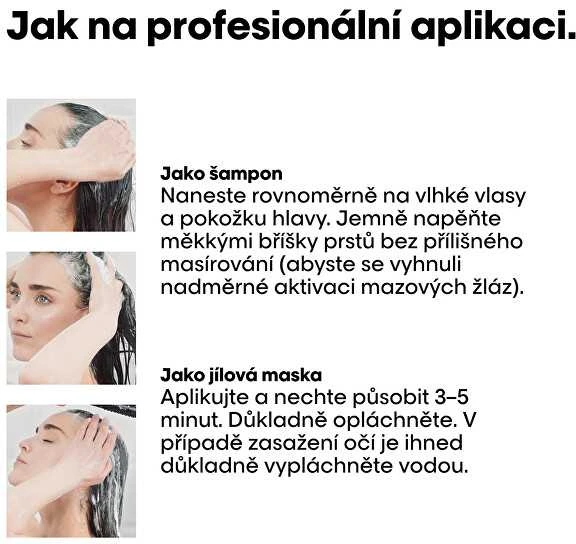 Valomoji kaukė - šampūnas riebiai galvos odai L'oreal Professionnel Scalp Advanced Anti-Oiliness 2-In-1 Deep Purifier Clay 250ml
