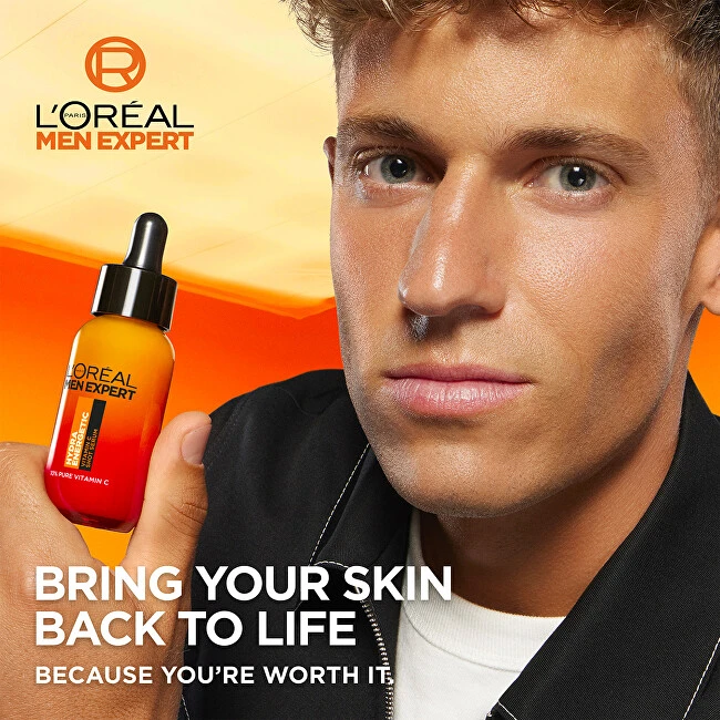 L'Oréal Paris Men Expert Hydra Energetic Vitamin C Shot Serum odos serumas