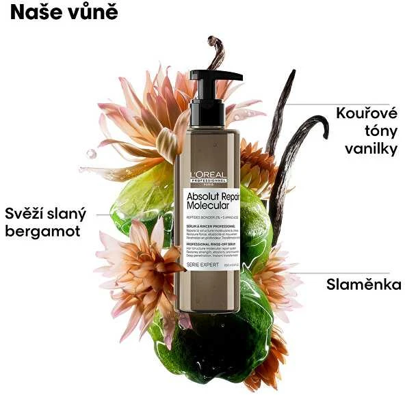 Nuplaunamas serumas labai pažeistiems plaukams L'oreal Professionnel Absolut Repair Molecular Rinse-Off Serum 250ml