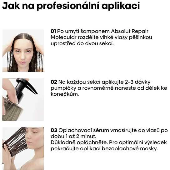 Nuplaunamas serumas labai pažeistiems plaukams L'oreal Professionnel Absolut Repair Molecular Rinse-Off Serum 250ml