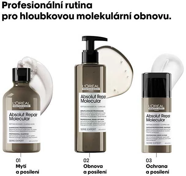 Nuplaunamas serumas labai pažeistiems plaukams L'oreal Professionnel Absolut Repair Molecular Rinse-Off Serum 250ml