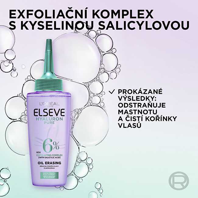 L'Oréal Paris Elseve Hyaluron Pure Oil valomasis galvos odos serumas plaukų serumas