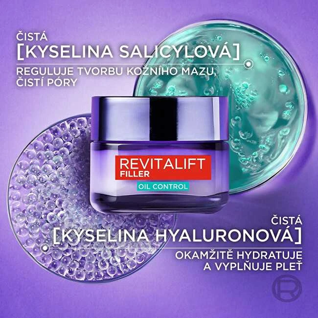 L'Oreal Odos kremas riebiai odai Revitalift Filler Oil Control (kremas) 50 ml