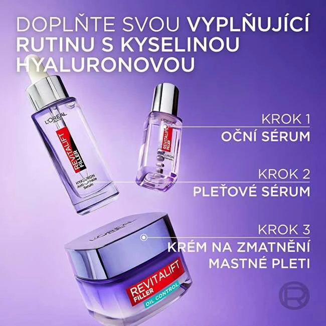 L'Oreal Odos kremas riebiai odai Revitalift Filler Oil Control (kremas) 50 ml