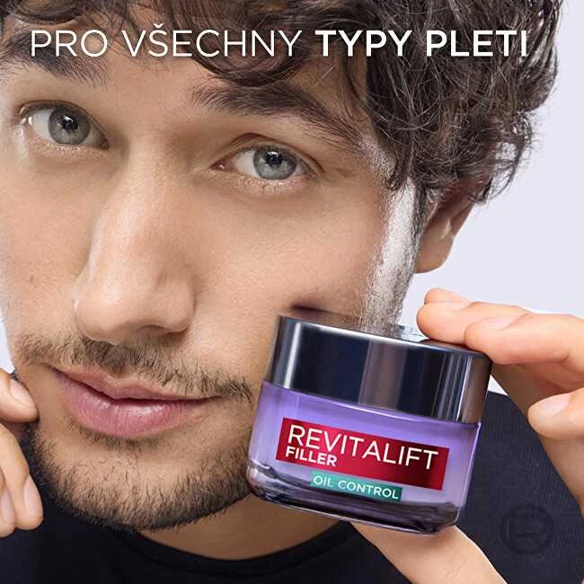 L'Oreal Odos kremas riebiai odai Revitalift Filler Oil Control (kremas) 50 ml