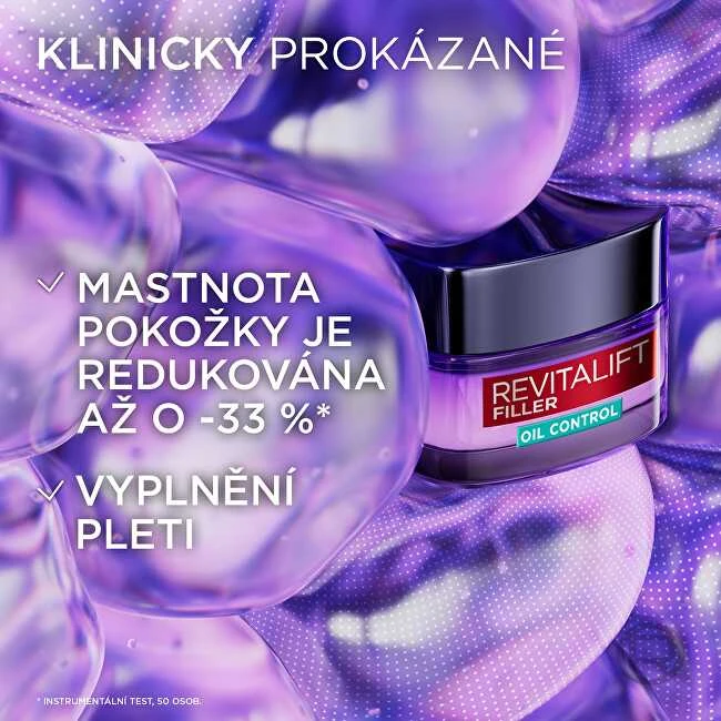 L'Oreal Odos kremas riebiai odai Revitalift Filler Oil Control (kremas) 50 ml