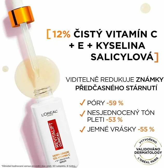L'Oréal Paris Revitalift Clinical Pure 12% vitamino C odos serumas moterims, 30 ml