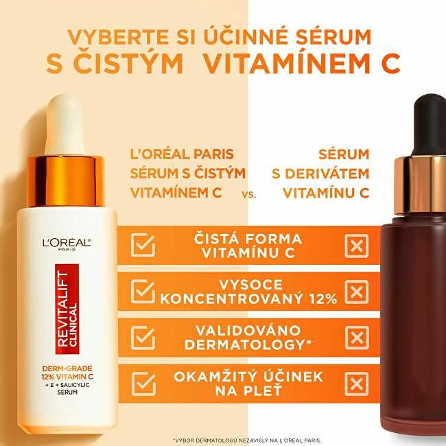 L'Oréal Paris Revitalift Clinical Pure 12% vitamino C odos serumas moterims, 30 ml