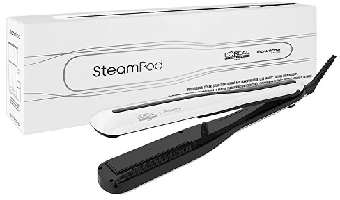 „L'Oreal Professionnel SteamPod“ elektrinis mini garinis plaukų tiesintuvas, juodas/baltas