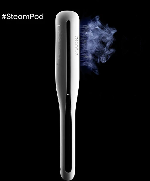 „L'Oreal Professionnel SteamPod“ elektrinis mini garinis plaukų tiesintuvas, juodas/baltas