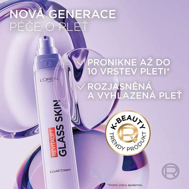 L'Oreal Vanduo-based skin cream Glass Skin Liquid Kreminis 50 ml
