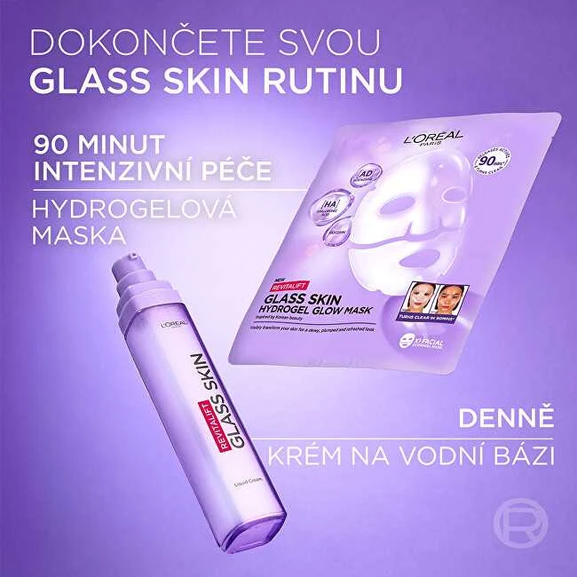 L'Oreal Vanduo-based skin cream Glass Skin Liquid Kreminis 50 ml
