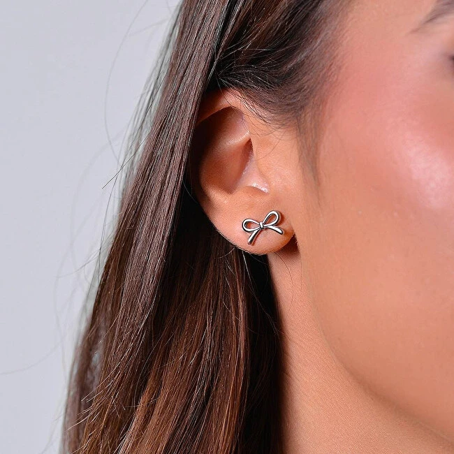 Luca Barra Delicate steel earrings Bows OK1408