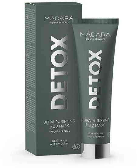 "Mádara Detox Ultra Purifying Mud Mask" 60ml Intensyviai detoksikuojanti veido kaukė