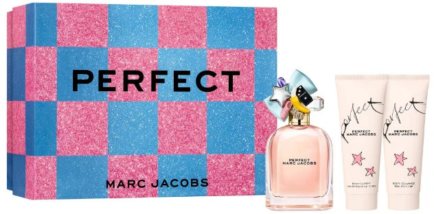 Marc Jacobs rinkinys: „Perfect“, kvapusis vanduo, moterims, 100 ml + „Perfect“, drėkinamasis, kūno losjonas, 75 ml + „Perfect“, kvapusis vanduo, moterims, 10 ml *Miniatiūrinis moterims