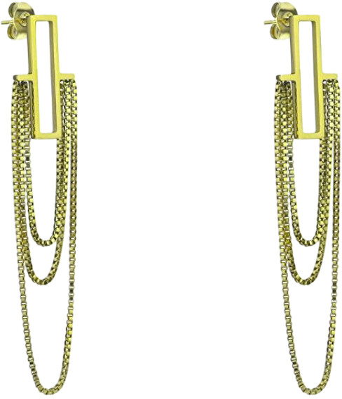 Marc Malone Gražūs auksu padengti kabantys auskarai Ryan Gold Earrings MCE24028G