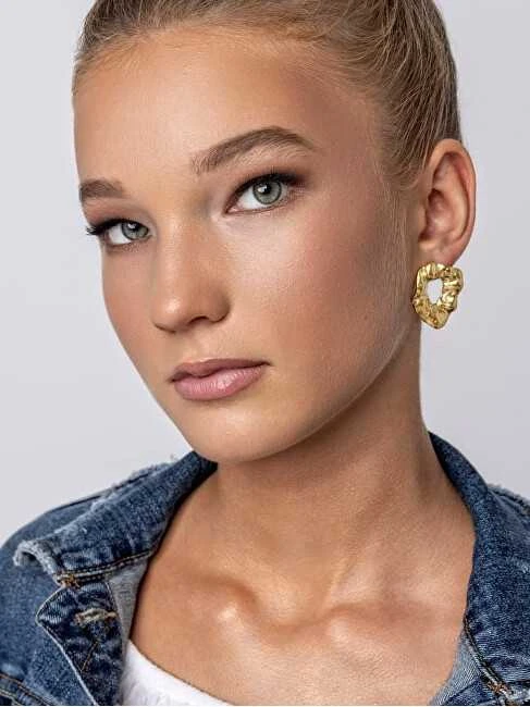 Marc Malone Dizainerio paauksuoti auskarai Haisley Gold Earrings MCE24014G