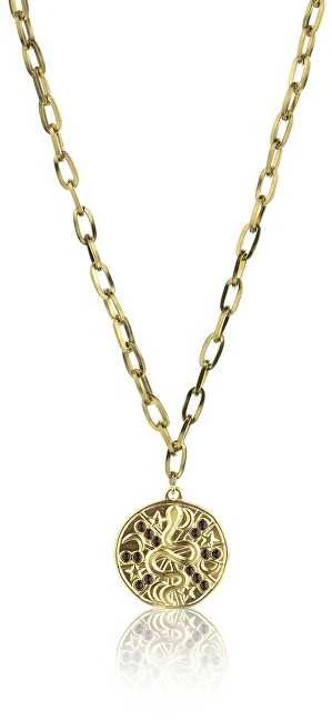 Marc Malone Išskirtinis paauksuotas karoliai Ariana Juodas Necklace MCN23021G